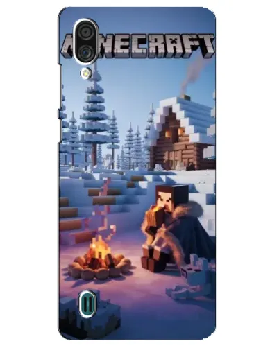 Чехол для ZTE Blade A51 Lite с картинкой «Зимний Minecraft»