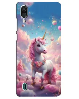 Чехол для ZTE Blade A51 Lite с картинкой «Единорог среди облаков»