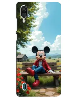 Чехол для ZTE Blade A51 Lite с картинкой «Микки на скамейке»