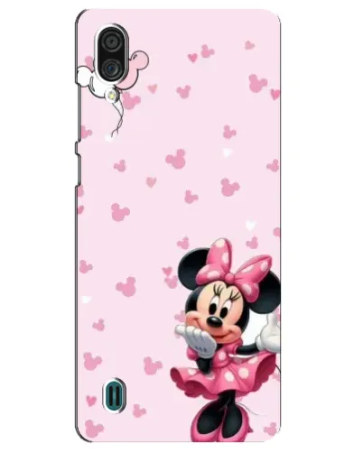 Чехол для ZTE Blade A51 Lite с картинкой «Минни Маус и сердечки»