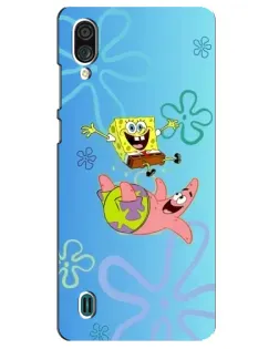 Чехол для ZTE Blade A51 Lite с картинкой «Спанч Боб и Патрик»