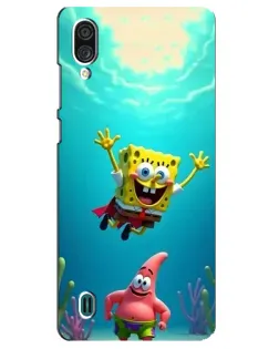 Чохол для ZTE Blade A51 Lite з картинкою «Спанч Боб під водою»