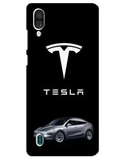 Чехол для ZTE Blade A51 Lite с картинкой «Tesla Model Y»