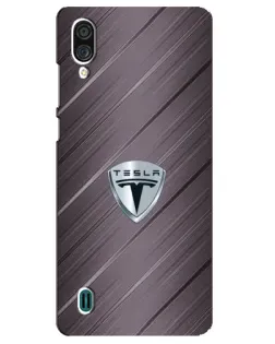 Чехол для ZTE Blade A51 Lite с картинкой «Металлическая текстура Tesla»