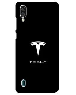 Чехол для ZTE Blade A51 Lite с картинкой «Tesla White Logo»