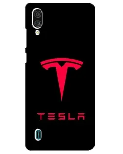 Чехол для ZTE Blade A51 Lite с картинкой «Tesla Red Logo»