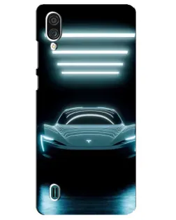 Чехол для ZTE Blade A51 Lite с картинкой «Tesla в неоне»