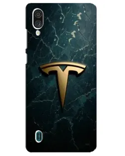 Чехол для ZTE Blade A51 Lite с картинкой «Мраморная Tesla Gold»