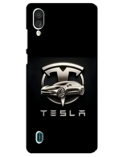 Чехол для ZTE Blade A51 Lite с картинкой «Tesla — серебристое авто»