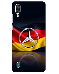 Чехол для ZTE Blade A51 Lite с картинкой «Mercedes — флаг Германии»