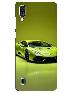 Чехол для ZTE Blade A51 Lite с картинкой «Салатовый Lamborghini Huracan»