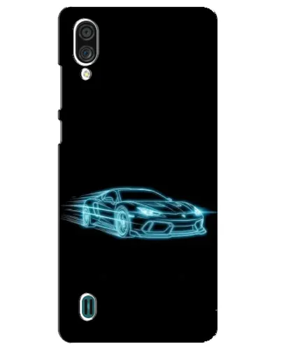 Чехол для ZTE Blade A51 Lite с картинкой «Неоновый контур Lamborghini»