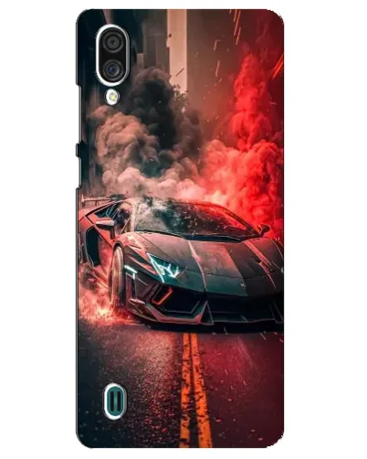 Чехол для ZTE Blade A51 Lite с картинкой «Lamborghini красный дым»