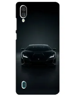 Чехол для ZTE Blade A51 Lite с картинкой «Черный Lamborghini Aventador»