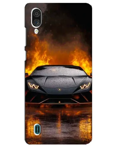 Чехол для ZTE Blade A51 Lite с картинкой «Lamborghini в огне»
