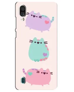 Чехол для ZTE Blade A51 Lite с картинкой «Pusheen трио»