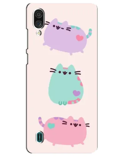 Чехол для ZTE Blade A51 Lite с картинкой «Pusheen трио»