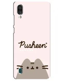 Чехол для ZTE Blade A51 Lite с картинкой «Pusheen логотип»