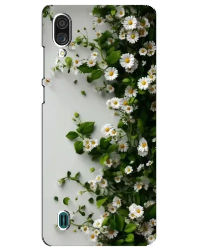 Чехол для ZTE Blade A51 Lite с картинкой «Ветка мелких белых цветов»