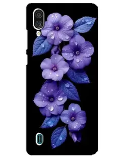 Чехол для ZTE Blade A51 Lite с картинкой «Фиолетовые цветы с росою»