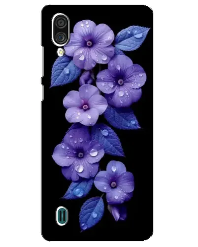 Чехол для ZTE Blade A51 Lite с картинкой «Фиолетовые цветы с росою»