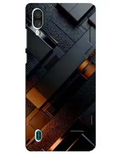 Чехол для ZTE Blade A51 Lite с картинкой «Черные геометрические блоки»
