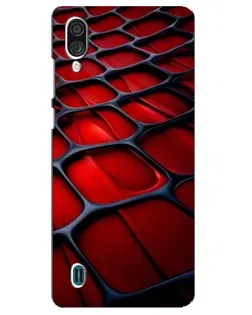 Чехол для ZTE Blade A51 Lite с картинкой «Красная глянцевая сетка»