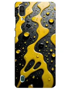 Чехол для ZTE Blade A51 Lite с картинкой «Жидкое желтое золото»