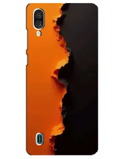 Чехол для ZTE Blade A51 Lite с картинкой «Оранжевый разлом»