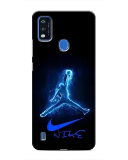 Чехол для ZTE Blade A51 с картинкой «Jordan Neon Blue»