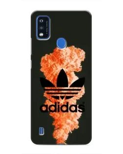 Чехол для ZTE Blade A51 с картинкой «Оранжевый дым Adidas»