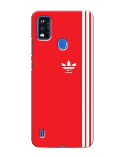 Чехол для ZTE Blade A51 с картинкой «Красный минимализм Adidas»