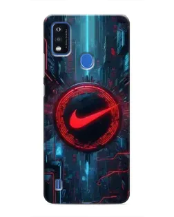 Чехол для ZTE Blade A51 с картинкой «Техногенный стиль Nike»