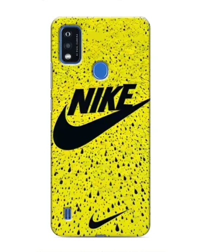 Чехол для ZTE Blade A51 с картинкой «Желтый текстурный Nike»
