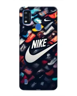 Чехол для ZTE Blade A51 с картинкой «Коллекция кроссовок Nike»