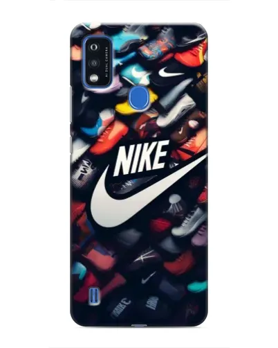 Чехол для ZTE Blade A51 с картинкой «Коллекция кроссовок Nike»