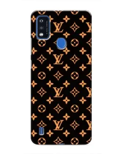 Чехол для ZTE Blade A51 с картинкой «Золотая монограмма LV»