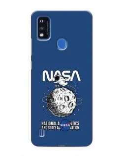 Чехол для ZTE Blade A51 с картинкой «NASA — лунная миссия»