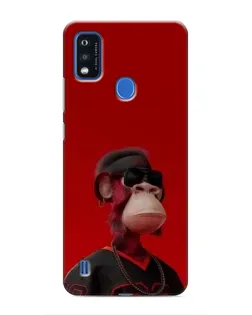 Чехол для ZTE Blade A51 с картинкой «Bored Ape в красном»