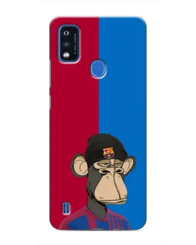 Чехол для ZTE Blade A51 с картинкой «Bored Ape — фанат Барсы»