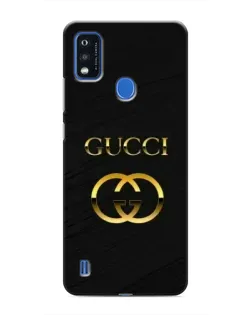 Чехол для ZTE Blade A51 с картинкой «Золотой логотип Gucci»