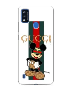 Чехол для ZTE Blade A51 с картинкой «Микки Маус Gucci — полосы»