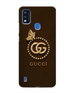 Чехол для ZTE Blade A51 с картинкой «Gucci — золотая бабочка»