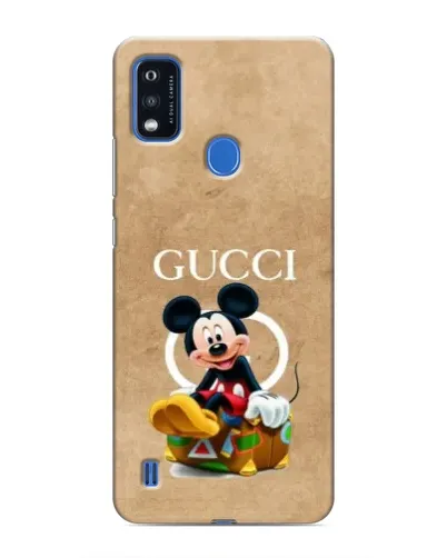 Чехол для ZTE Blade A51 с картинкой «Микки Маус Gucci — крафт»