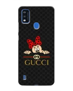 Чехол для ZTE Blade A51 с картинкой «Минни Маус Gucci — черный»