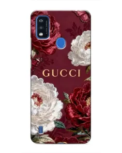 Чохол для ZTE Blade A51 з картинкою «Gucci — бордові троянди»