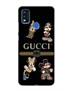 Чохол для ZTE Blade A51 з картинкою «Gucci — герої Disney та монограма»