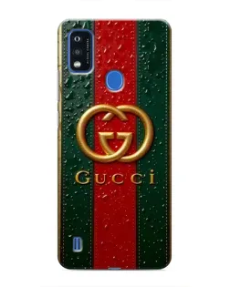 Чохол для ZTE Blade A51 з картинкою «Gucci — фірмова смуга та золото»