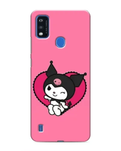 Чехол для ZTE Blade A51 с картинкой «Kuromi — любовь в сердце»