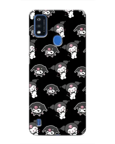 Чехол для ZTE Blade A51 с картинкой «Черный паттерн Kuromi»